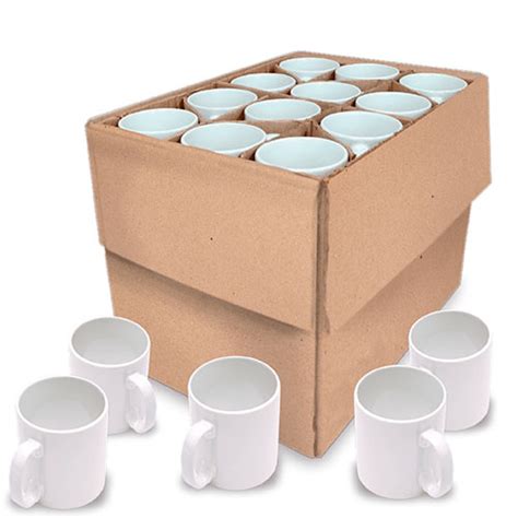 Caja de mug blanco x 36 und para sublimación 11 oz Aaa La lógica de