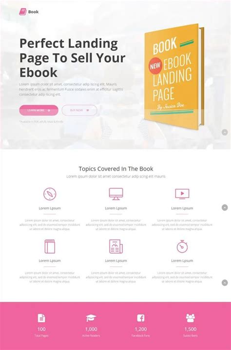 20 Best Book EBook Landing Page Theme Designs 2022 Examples Landing