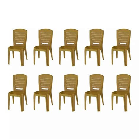 Nilkamal Chr Mustard Yellow Armless Chair Set Of Pcs At Rs