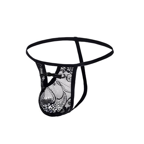 Tao Tao Mens Lace Thongs Underwear Panties T Back G Strings Mesh Bikini Briefs Underpants For