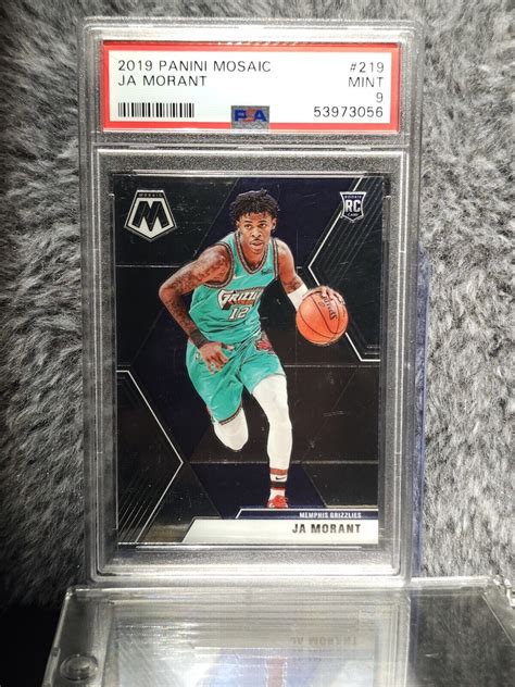 2019 Panini Mosaic Ja Morant PSA 9 Graded RC 219 Rookie Memphis