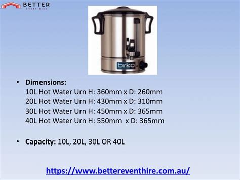 PPT Hot Water Urn Hire For Events At Better Event Hire Australia PowerPoint Presentation ID