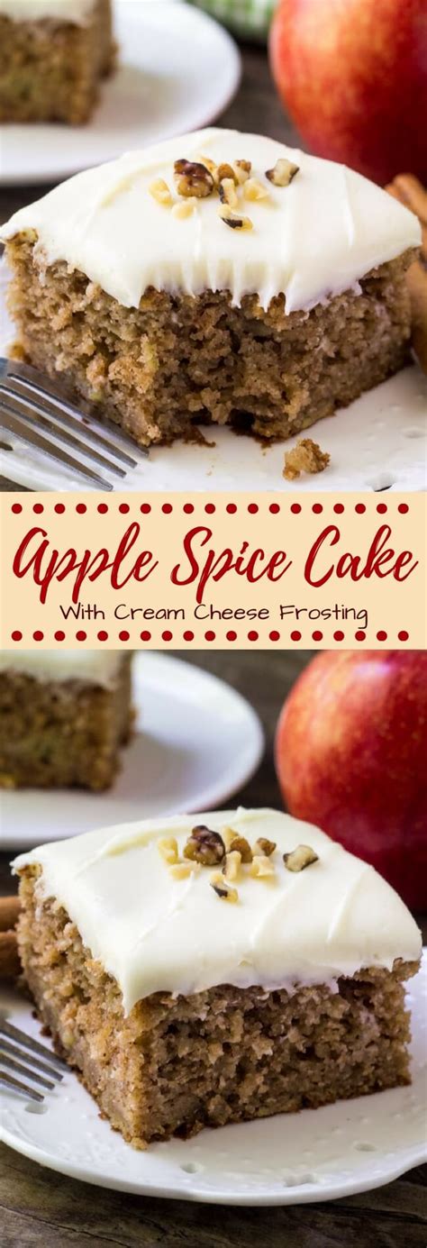 Apple Spice Cake With Cream Cheese Frosting Just So Tasty