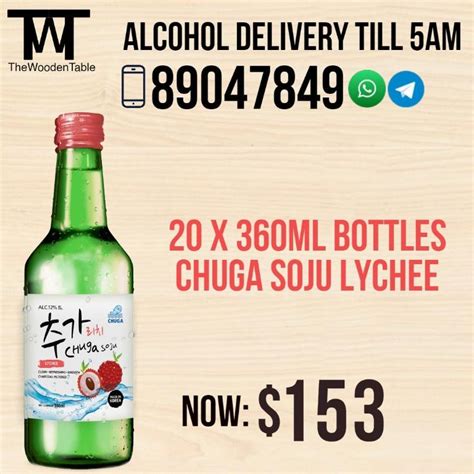 Chuga Soju Assorted Flavours 360ml X 20 Bottles Food And Drinks