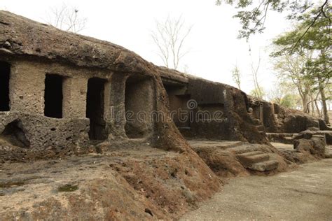 Ancient Buddhist Mahakali Or Kondivite Caves Stock Photo Image Of