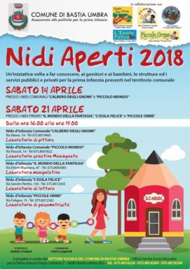 Iniziativa Nidi Aperti 2018 E Iscrizioni Nidi Dinfanzia Comunali L