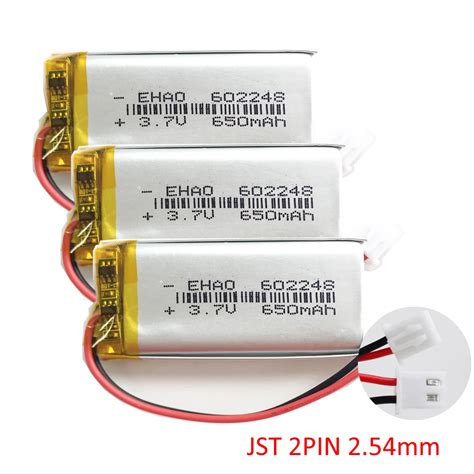 Pcs Lot V Mah Lipo Polymer Lithium Rechargeable Battery