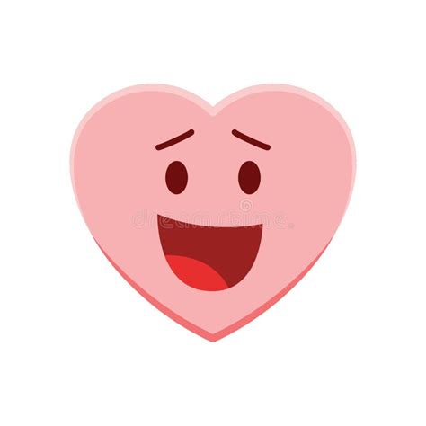 Smiling Shyly Female Emoticon Stock Vector Illustration Of