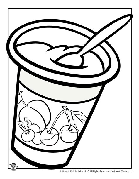 Yogurt Coloring Sheet