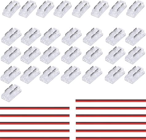 Amazon TOPAI 2 Pin 5mm COB LED Strip Connectors Transparent