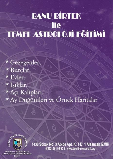 BANU BİRTEK ile ASTROLOJİ EĞİTİMİ DEÜ İİBF Mezunları Derneği