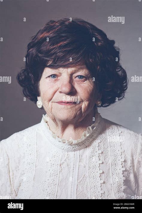 Portrait Of Mature Elegant Woman Years Old Stock Photo Alamy