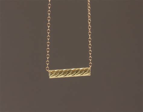 Gold Bar Necklace - Simple Bar Necklace - Minimalist Bar Necklace