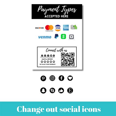 Payment Method Signs , We Accept Credit Cards Sign, Payment Sign
