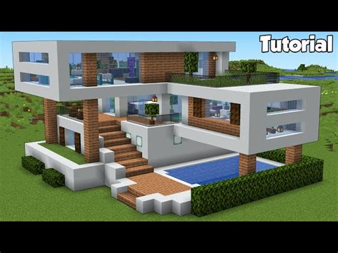 Minecraft Modern Mansion Blueprints Pe