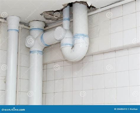 Installation Of Sanitary Pipes Stock Image - Image of adapter, breaking ...