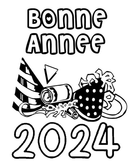 Coloriage Bonne Ann E Et Nouvel An Imprimer Sur Coloriageenfant