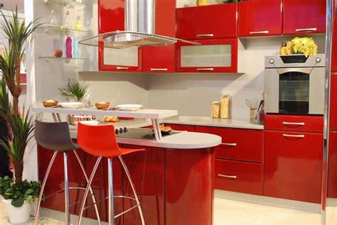 Red Kitchen Ideas With Red Cabinets Photos Home Stratosphere