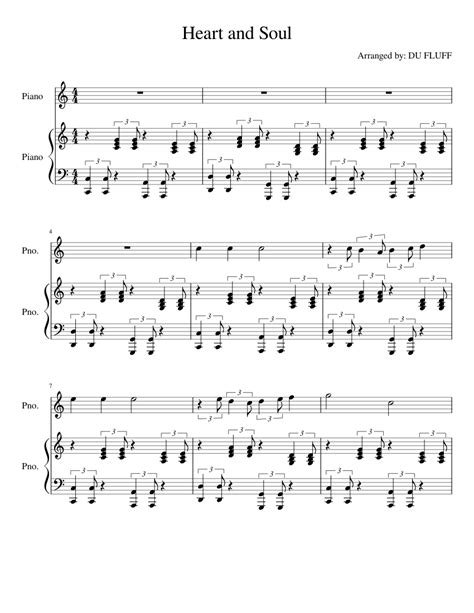 Heart And Soul Sheet Music For Piano Piano Duo