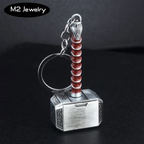 Thor Hammer Metal Keychain Avengers Endgame Superhero Thor Weapon Iron