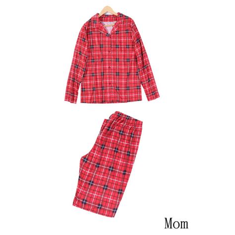 Family Christmas Plaid Pajamas Set Fashion Print Father Mother Kids Dog ...