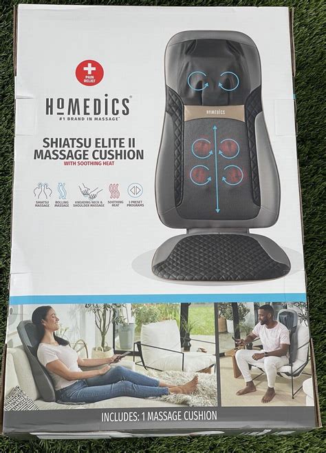 HoMedics Shiatsu Elite II Massage Cushion With Soothing Heat NEW EBay