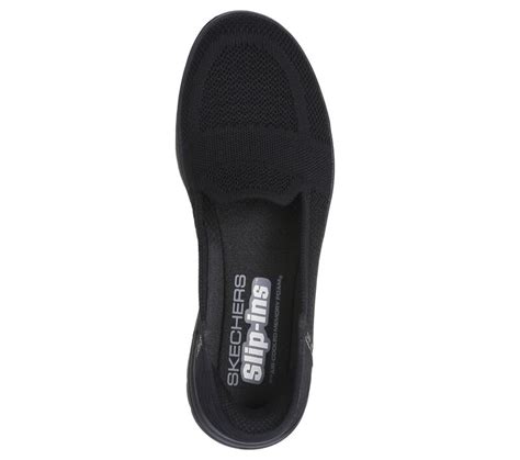 Skechers Women's Serene Slip On Shoes-Black/Black | Cleary's Shoes & Boots