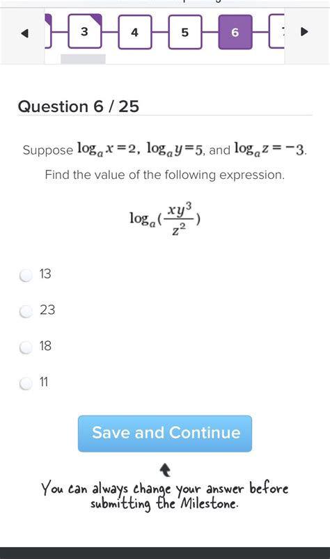 Solved Suppose Log A X 2 Log A Y 5 And Log A Z 3 Chegg