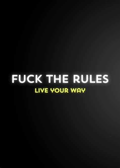 Quotes Motivational Fuck Poster Picture Metal Print Paint By New