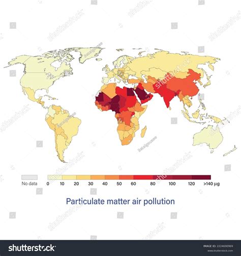 Particulate Matter Air Pollution Earth Map Stock Vector (Royalty Free ...