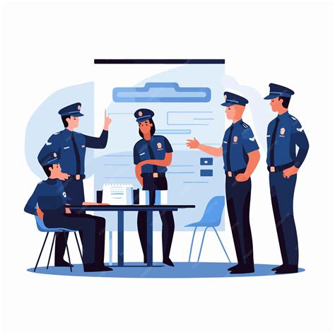 Diverse group of male and female police officers sitting together