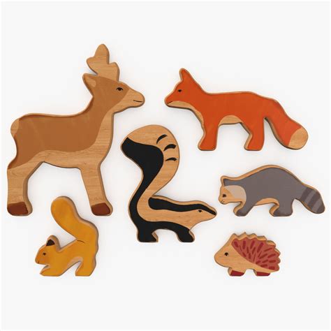 Wooden Toy Cute Animals 3D Model $5 - .obj .fbx .ma - Free3D