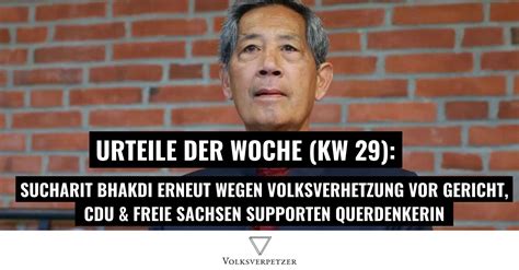 Urteile Der Woche Kw Neuer Prozess Gegen Sucharit Bhakdi