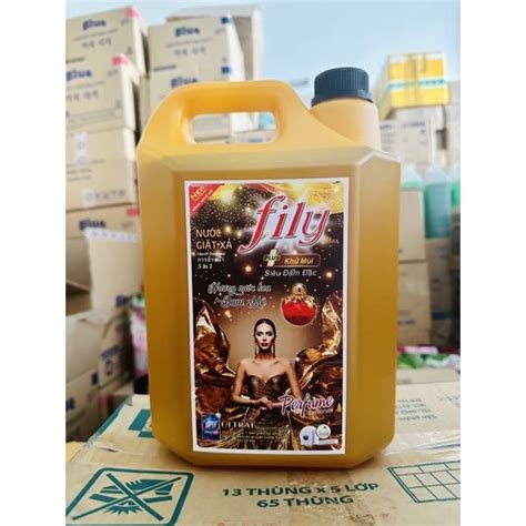 Nước giặt xả cao cấp 5in1 Fily max hương nước hoa Pháp 5l siêu đậm đặc ...