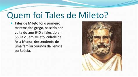 Biografia De Tales De Mileto