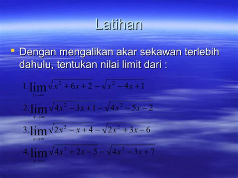 cara cepat limit tak hingga akar 8
