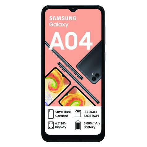 Galaxy A04 32 Go Noir Débloqué Dual Sim Back Market