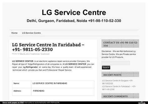 PPT Lg Refrigerator Repair Service 9811052330 PowerPoint