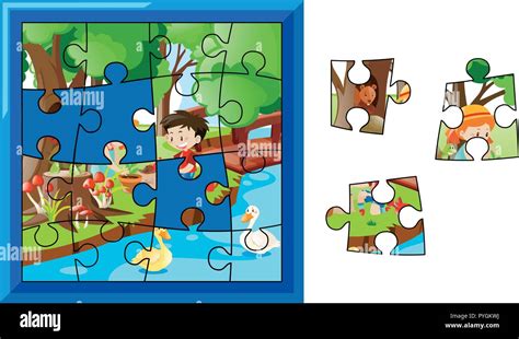 Jigsaw Puzzle Clip Art Cartoon Hi Res Stock Photography And Images Alamy