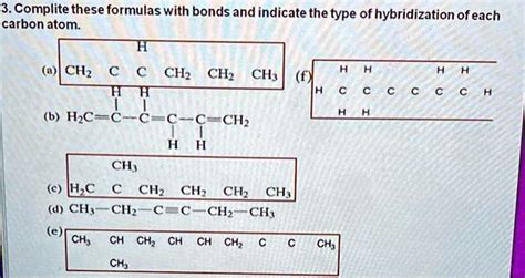 Complite These Formulas With Bonds And Indicate The Type Of