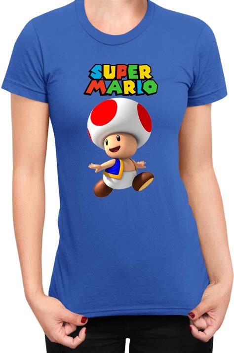 Toad Mario Koszulka Damska Super Mario Bros Luigi Bowser Lady XL