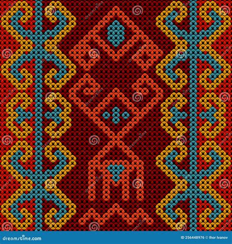 Seamless Folk Ornament National Pattern Ethnic Embroidery In The