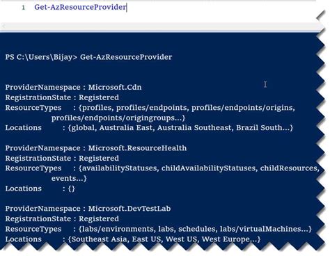 Get-AzResourceProvider - Azure Lessons