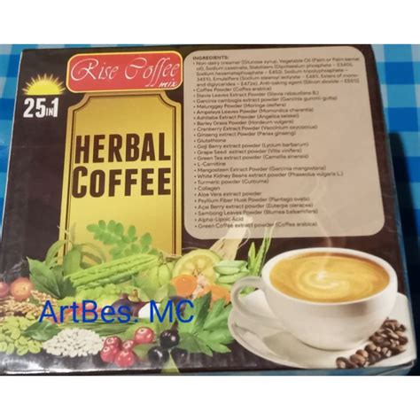 25in1 Herbal Coffee Mix - Rise Coffee (21g/sachet) 10pcs/box | Shopee ...