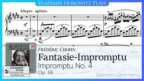 Chopin Fantasie Impromptu Op 66 Posth Horowitz 1989 YouTube