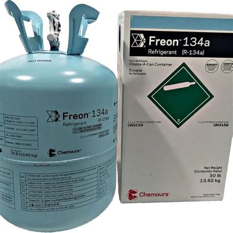 Fluido Gás Refrigerante Freon Chemours Tetrafluoretano R134a 13 62kg