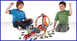 Car Track Set Hot Wheels Spin Storm Play Set Racing Crash Track Intersections Ramp Cars