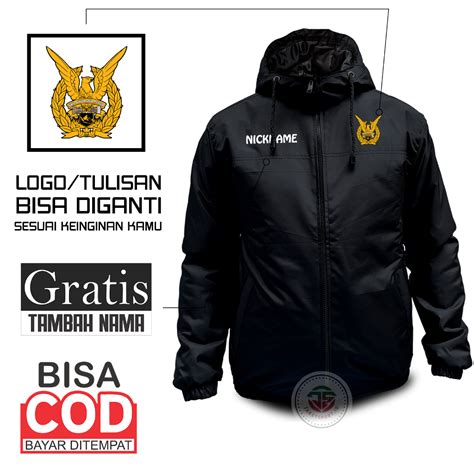 Jual Jaket Angkatan Udara Au Custom Pria Parasut Bahan Parasut Semi Wf