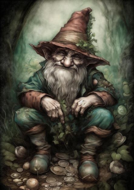 Premium Ai Image Illustration Of A Leprechaun In A Fictional Scenery