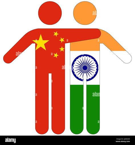 China India Friendship Concept On White Background Stock Photo Alamy